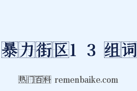 暴力街区13组词是什么意思的图片